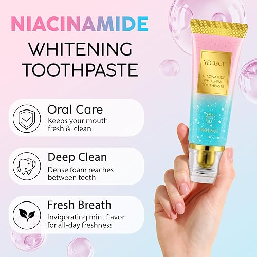 Miniatura 2 de Pasta de dientes de niacinamida, pasta dental blanqueadora intensiva de niacinamida, dientes de limpieza profunda y suave, blanquea eficazmente los