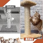360FT/110M Natural Sisal Rope for Cat Scratching Posts, 6mm Thick Jute Hemp Cat Rope for Cat Tree Replacement, Cat Scratch Post Repair, DIY Projects, and Furniture Wrapping