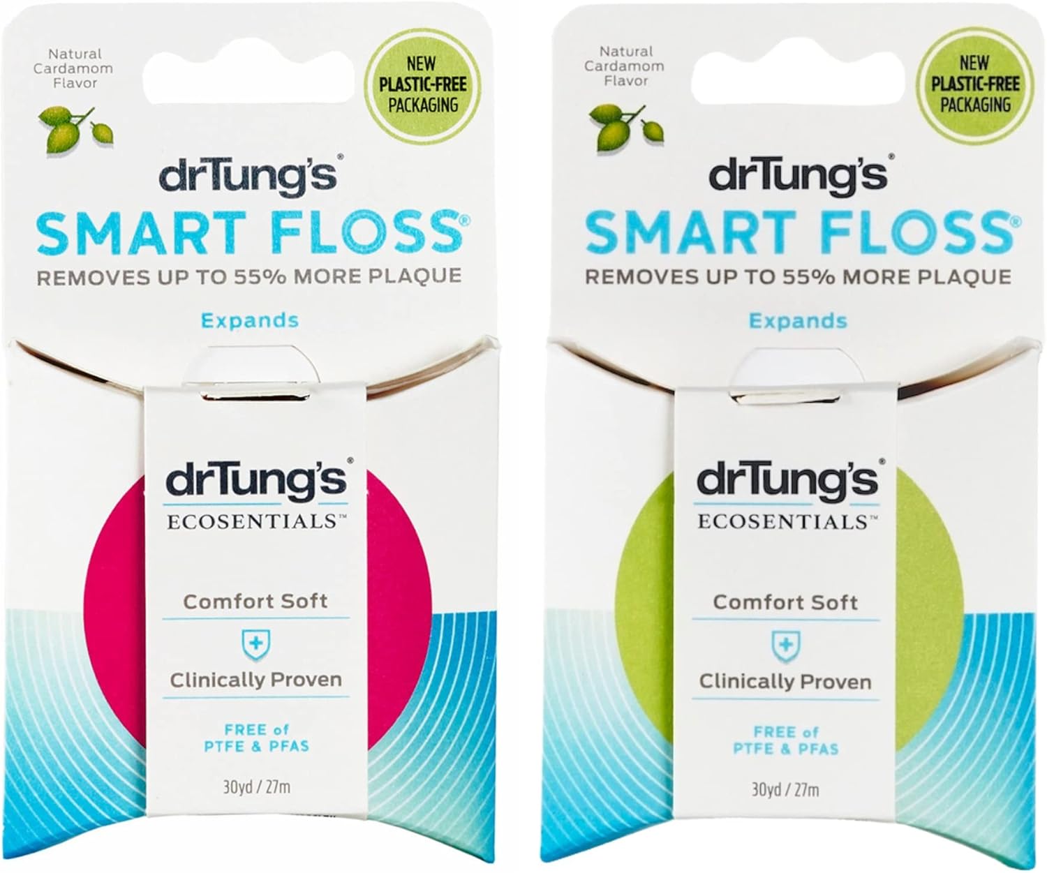 DrTung's Smart Floss Natural, PTFE & PFAS Free Floss, Gentle on Gums
