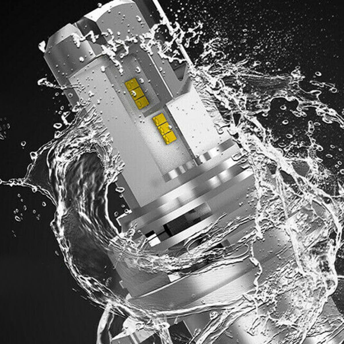SECFOU Lampadine Ampia Auto 5000lm di LED 6500k 55w e per 9003 H4 Chip Legato Zes Alluminio , Illuminazione Basso Consumo , 2 Pezzi per Fari Anteriori Sinistro e Destro