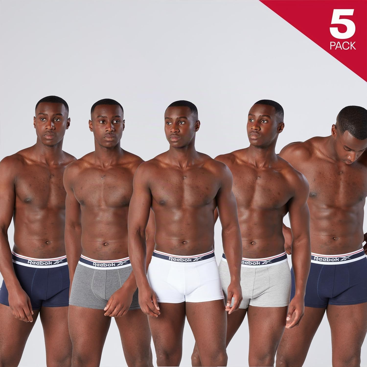 Reebok Jay Trunks Hombre (Pack de 5)