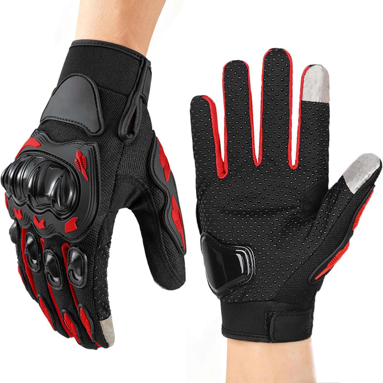Motorcycle Gloves,Motorcycle Gloves | Motorcycle Sports Gloves Full Finger Hard Shell - Outdoor Sports Cycling Gloves, Breathable Motorcycle Racing Gloves for Cycling