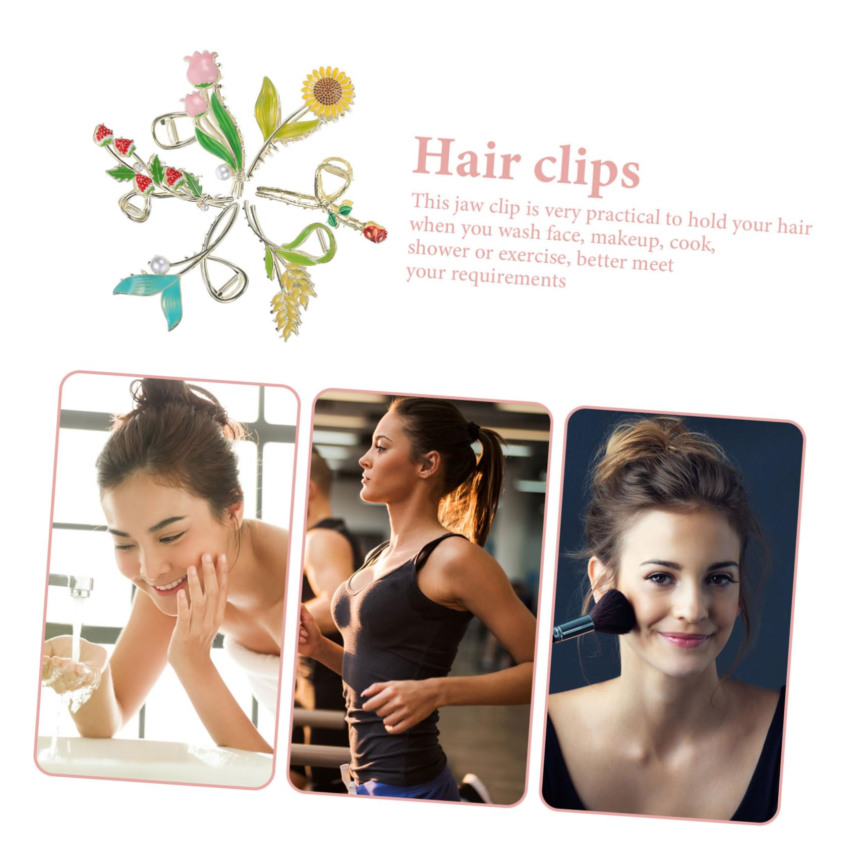 6 Stck Metall Haarklammern Große Haarklammern für Frauen Claw Clip Rutschfest Komfortabel für Party Alltag und Hochzeit