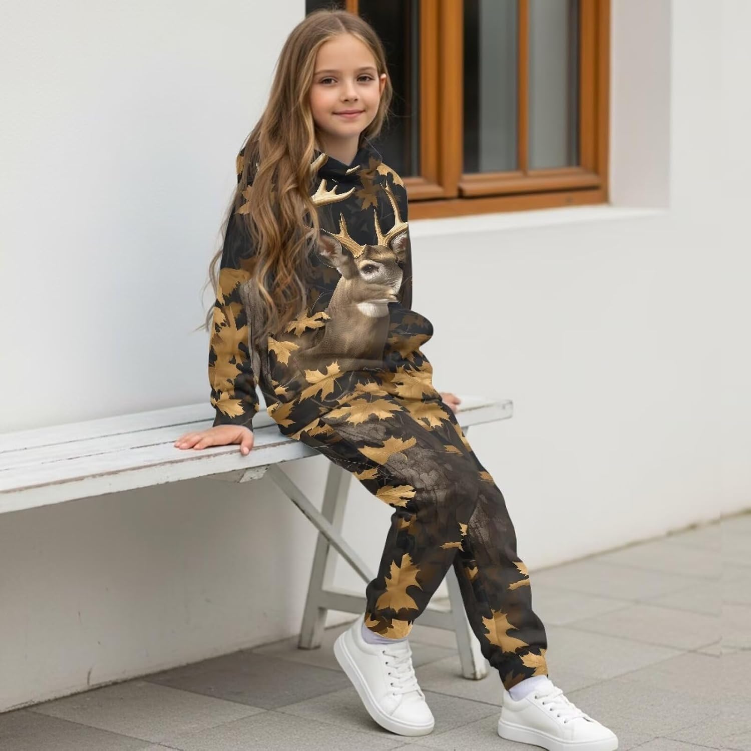 Kids Sweatsuit 5-12 Versatile Sweatshirt and Sweatpants Joggers Set Soft Hoodie Sweatshirt Tops for Boys Girls