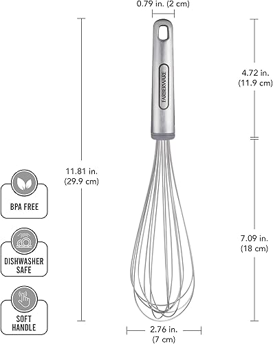 Miniatura 4 de Farberware Batidor suave profesional de acero inoxidable, 12.2 pulgadas, gris