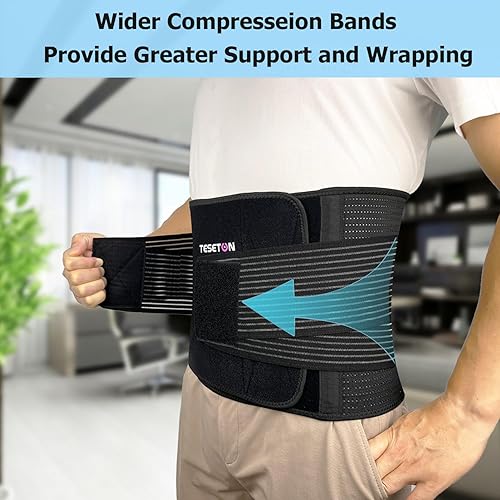 Miniatura 3 de Soporte de espalda para mujeres y hombres, cinturón de soporte de espalda para levantar en el trabajo, estiramiento de espalda para aliviar el dolor