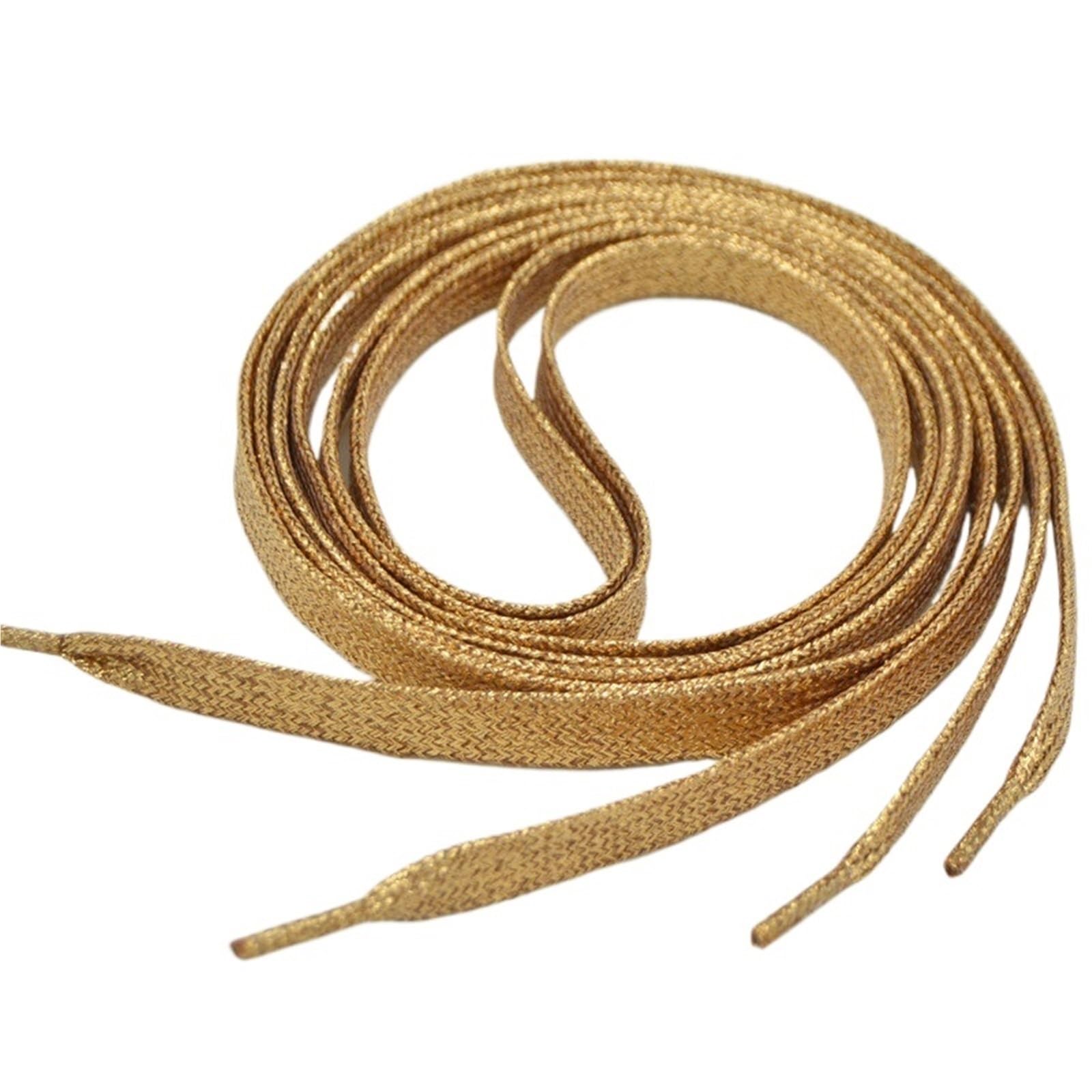 10 Paires de Lacets Brillants dorés et argentés for Chaussures de Sport pour Chaussures(Rose Gold,160cm)