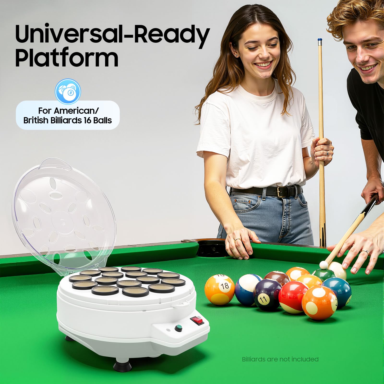 Polisseuse de boules de billard, nettoyeur automatique de balles de piscine, nettoyeur de balles de piscine pour 16 balles