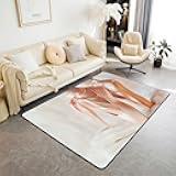 Modern Ballet Shoes Living Room Rugs 5x7 Ballet Dancer Art Area Rug for Kids Teen Artistic Gymnastics Carpet Runner Non Slip Girly Elegant Decorative Accent Rug Bedroom Decor