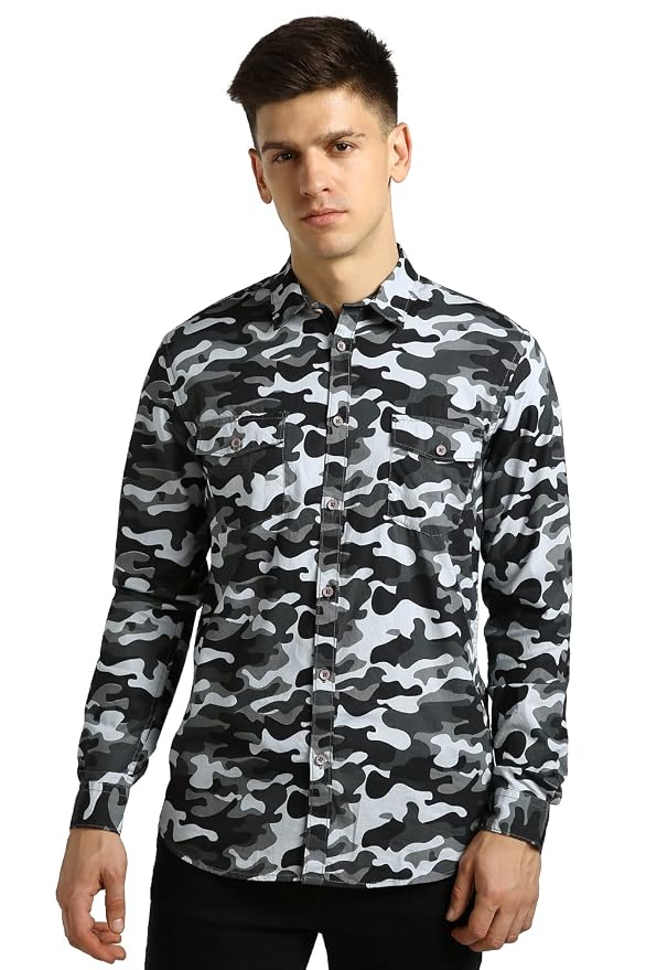 Urbano Fashion Men's Cotton Slim Fit Shirt