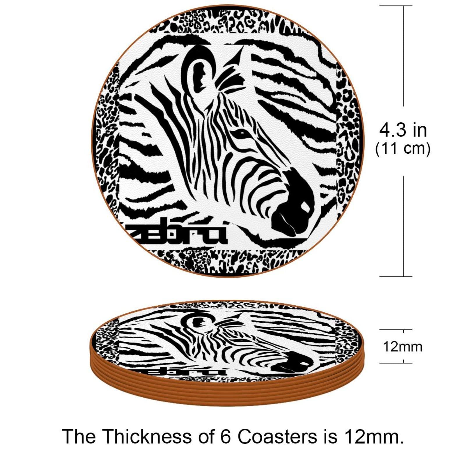 Lot de 6 sous-verres pour verres à vin, tasses et tasses, réutilisables au bureau, cuisine, bar, 10,9 cm