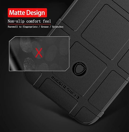 Miniatura 7 de Para iPhone 11 Caso, (Rugged Shield Series) TPU Funda Protectora Táctica Gruesa De Armadura Sólida Para iPhone 11 (6.1 Pulgadas) - Negro Oscuro