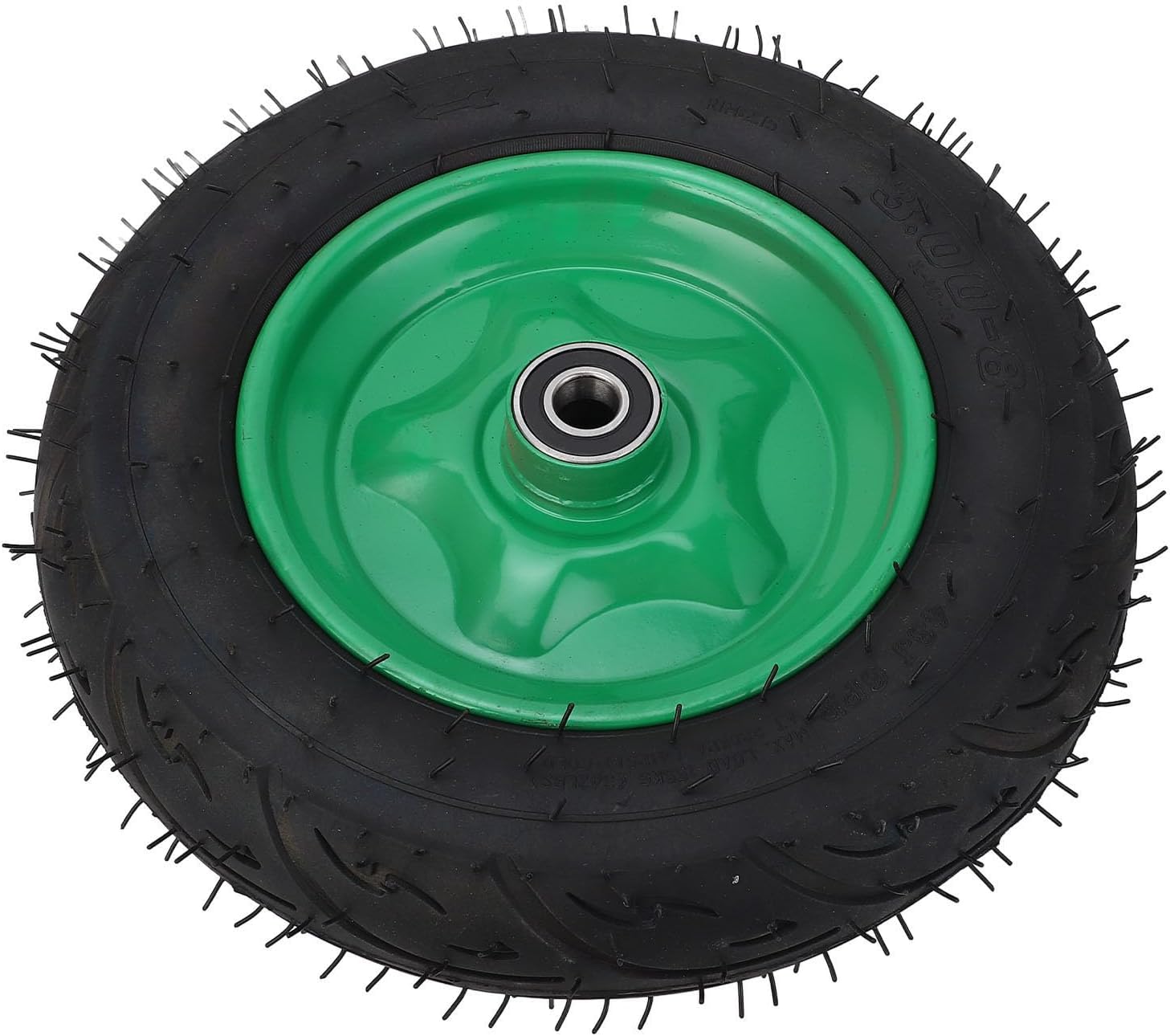 14in Hand Truck Wheel, Heavy Duty Rubber Trolley Tire 550lbs Load, Garden Cart Utility Replacement Wheel