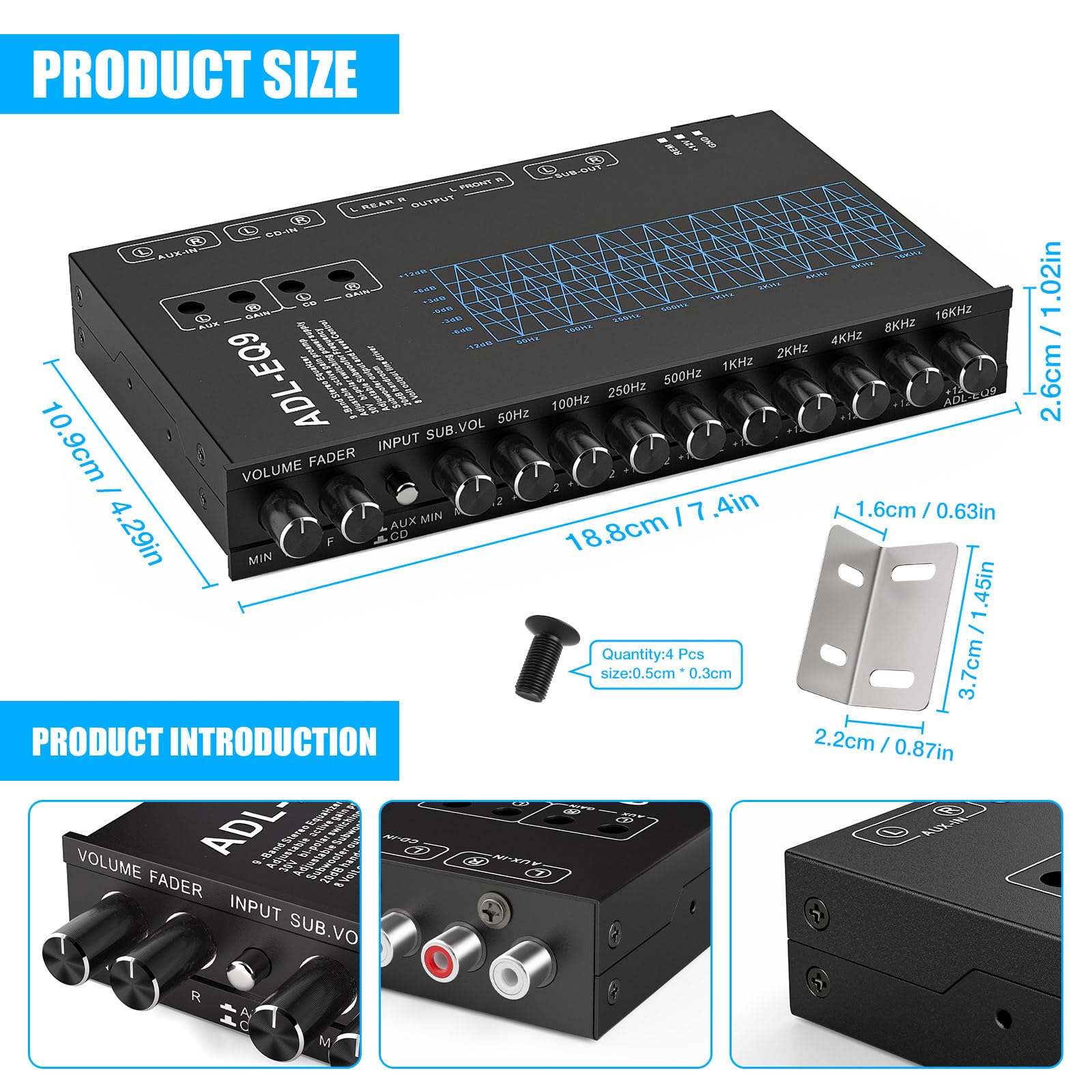 Amazon.com: Facmogu 9-Band Car Audio Equalizer, Car Graphic