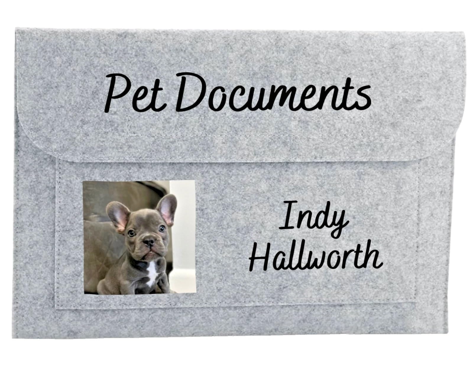 Personalised A3 Felt Folder Documents School Pet Baby Red Book Memorial Car Wedding Laptop Travel Records Holder 42 x 28 cm