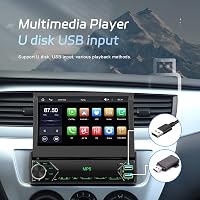 CAMECHO Wireless CarPlay Android autórádió 7" motorozott kijelzővel Bluetooth kihangosítóval 3