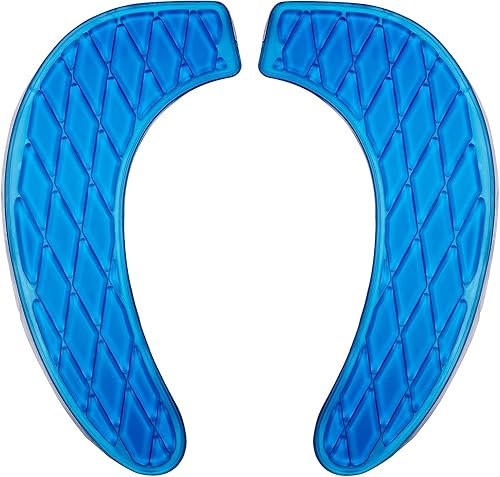 tapa para asiento del retrete, portable y lavable, almohadilla de gel para retrete, universal, con diseño autoadhesivo (color azul)