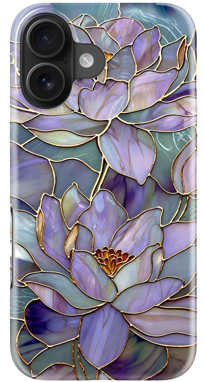 Goodon for iPhone 17 Pro Max Case Cute, Preppy Floral Design,Slim Silicone Protective Hard Cover, Wireless Charging Compatible Aesthetic Glossy Y2K Phone Cases for Women Girls, Marbled Floral Veins — view 10