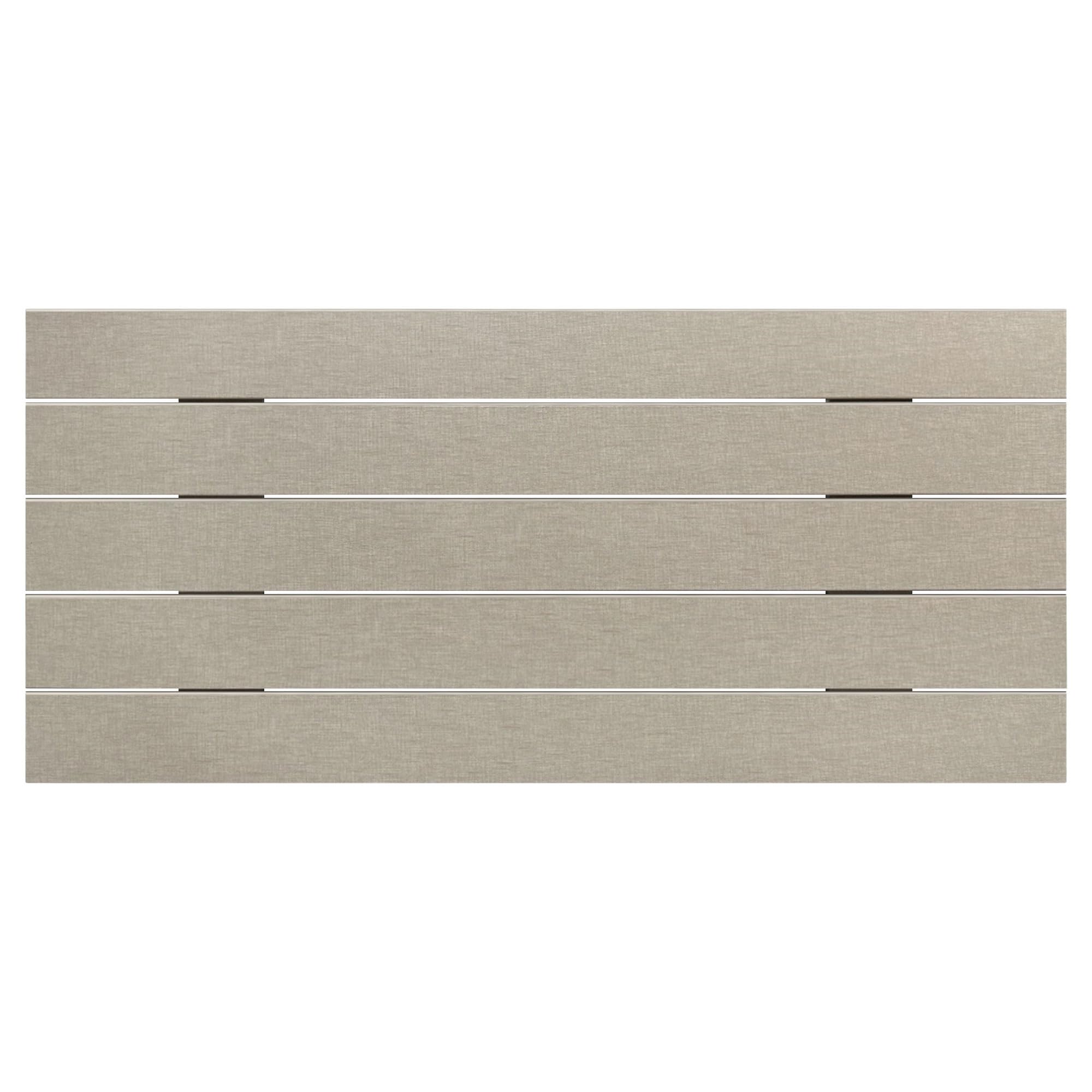 DHOME Recyceltes MDF Holz Kopfteil im Palettenstil Horizontales Bed Pallets Beschläge inklusive (80x46 Palette 5, Leinen-Finish)