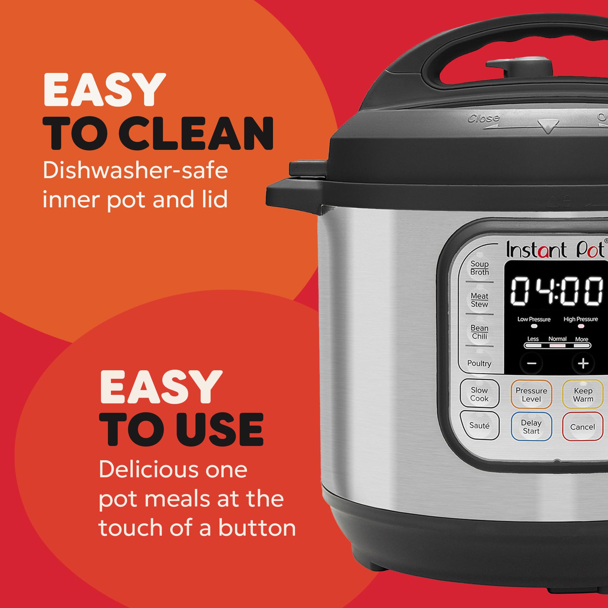 Instant Pot Duo 80 Elektro-Multikocher 1200 W, 7,6L, Edelstahl, - Schnellkochtopf, Schongarer, Reiskocher, Sautierpfanne, Joghurtbereiter, Dampfgarer und Sterilisator, Silber