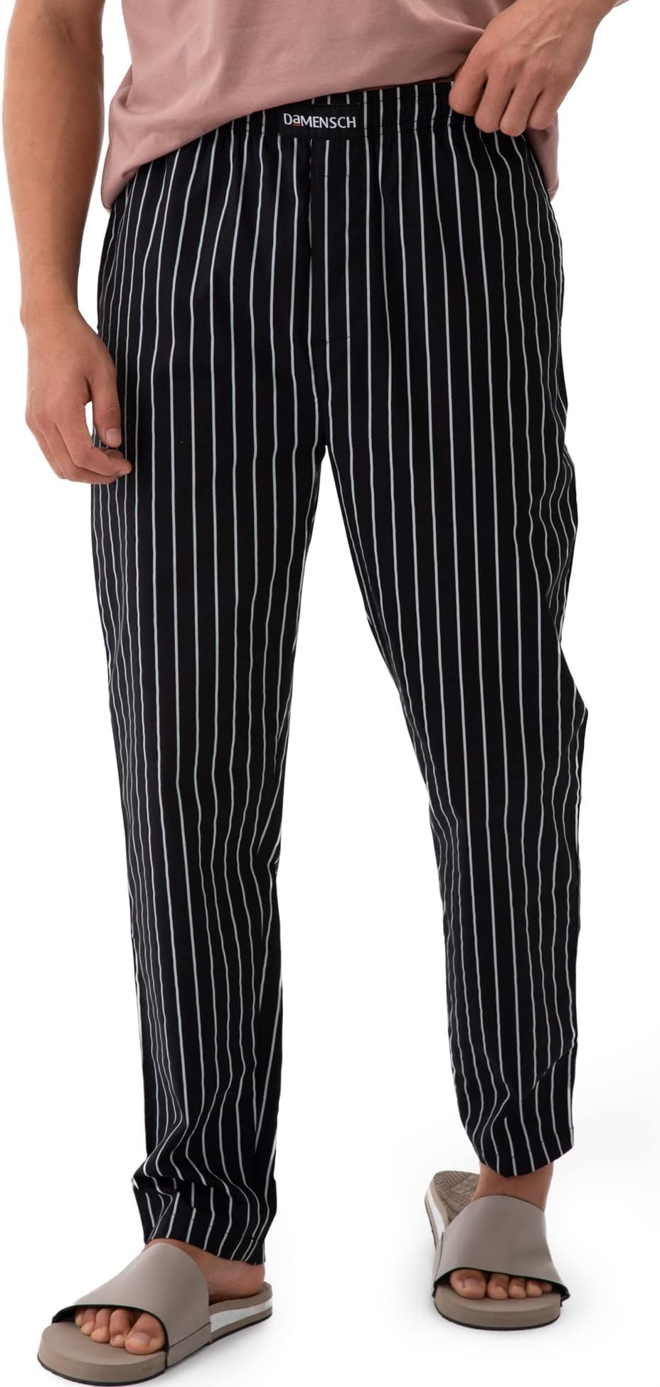 DAMENSCH Regular Fit Cotton Blend Woven Casual Style Pyjama Dual Pockets Breathable Microfibre Waistband Anti-Bacterial Stretchable Soft Comfortable Pyjama For Men