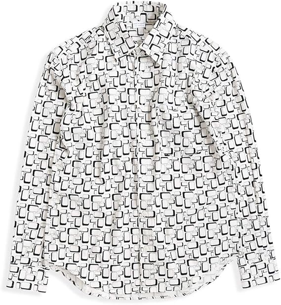 Quintetto クインテット アールデコ 幾何学模様 長袖シャツ 幾何学柄 シャツ メンズ 柄シャツ 派手柄 個性的 日本製 06 R9705 Xl ホワイト White シャツ 通販