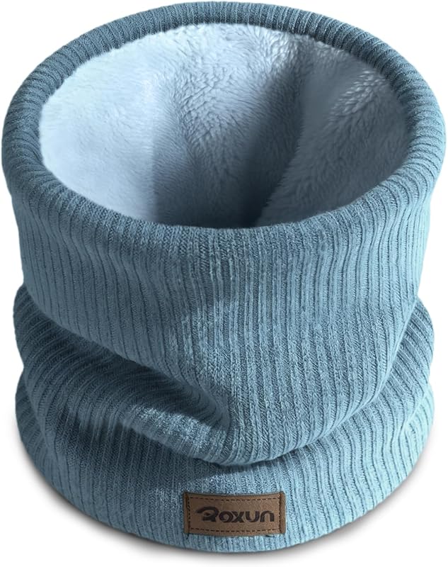 ROXUN Winter Neck Gaiter, Neck Warmer Cover Ski Gaiters for Men/Women | Soft Thick Fleece; Gentle on Skin; Stretchy Fit; Multi-function; Elegant Chic Look; Multi-color Options