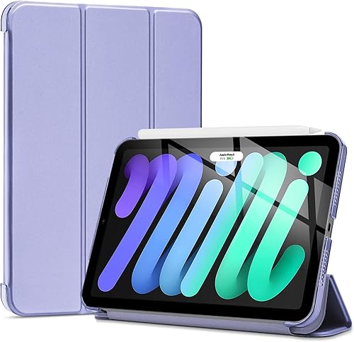 Miniatura 44 de ProCase Funda inteligente para iPad mini 7 A17 Pro 2024/iPad Mini 6 2021 8.3 pulgadas iPad mini 7ª/6ª generación, cubierta trasera dura para iPad
