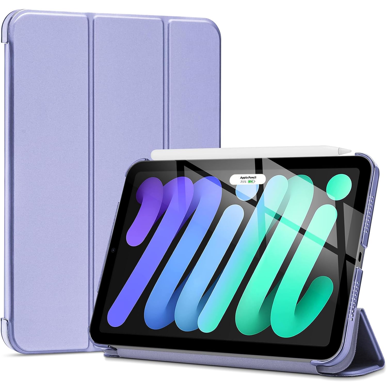 ProCase Smart Case for iPad Mini 7 A17 Pro 2024/iPad Mini 6 2021 8.3 Inch iPad Mini 7th/6th Gen Case, Hard Back Cover for iPad Mini 8.3 7th Gen A2995/A2996/A2993/6th Gen A2567...