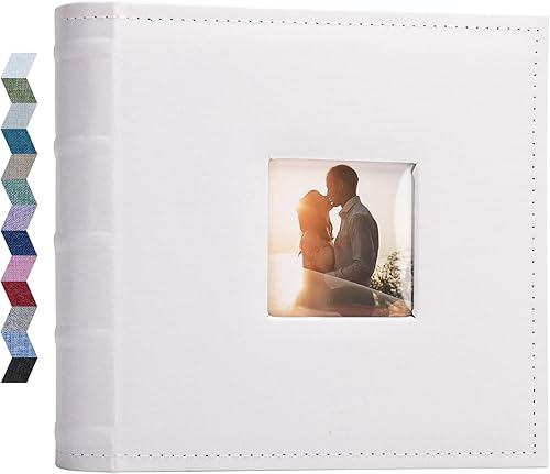 Vienrose Álbum de fotos de 4 x 6 pulgadas, 200 fotos, cubierta de marco de lino con áreas de notas, libro de fotos de gran capacidad, libro de fotos Vienrose Álbum de fotos de 4 x 6 pulgadas, 200 fotos, cubierta de marco de lino con áreas de notas, libro de fotos de gran capacidad, libro de fotos