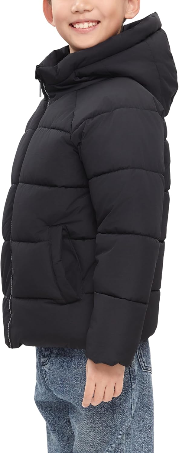 Rokka&Rolla Boys' Water-Resistant Ripstop Shell Winter Coat Fleece Lined Puffer Jacket