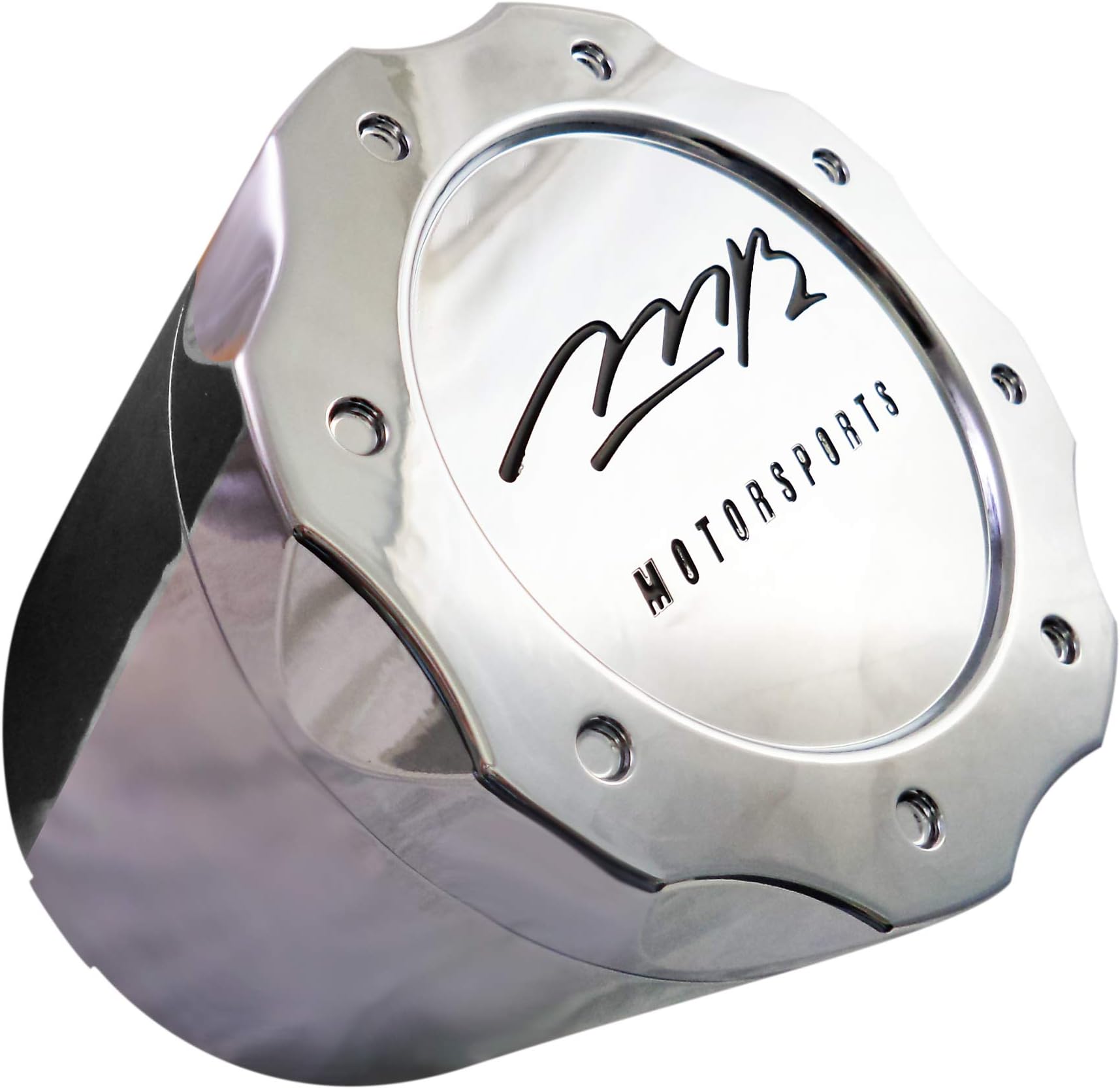 MB Motorsports Wheels Chrome Custom Wheel Center Cap # BC-671 (1 Cap) Tall 8 Lug