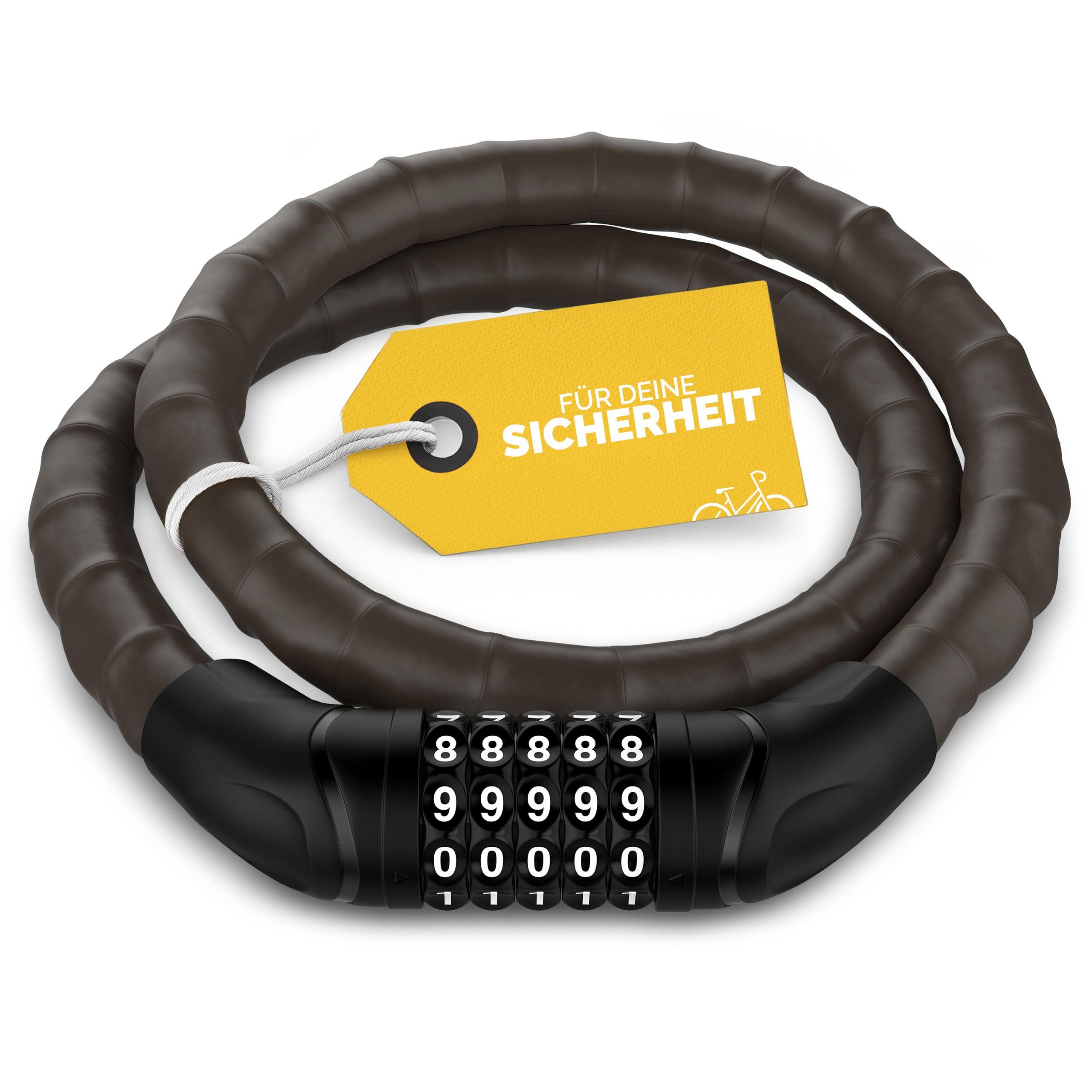 DANSI Panzerschloss Fahrrad I sicherer Diebstahlschutz mit 2 Schlüsseln I Fahrrad schloss, bike lock, Fahrradschloss, Fahrradschlösser, E-Bike