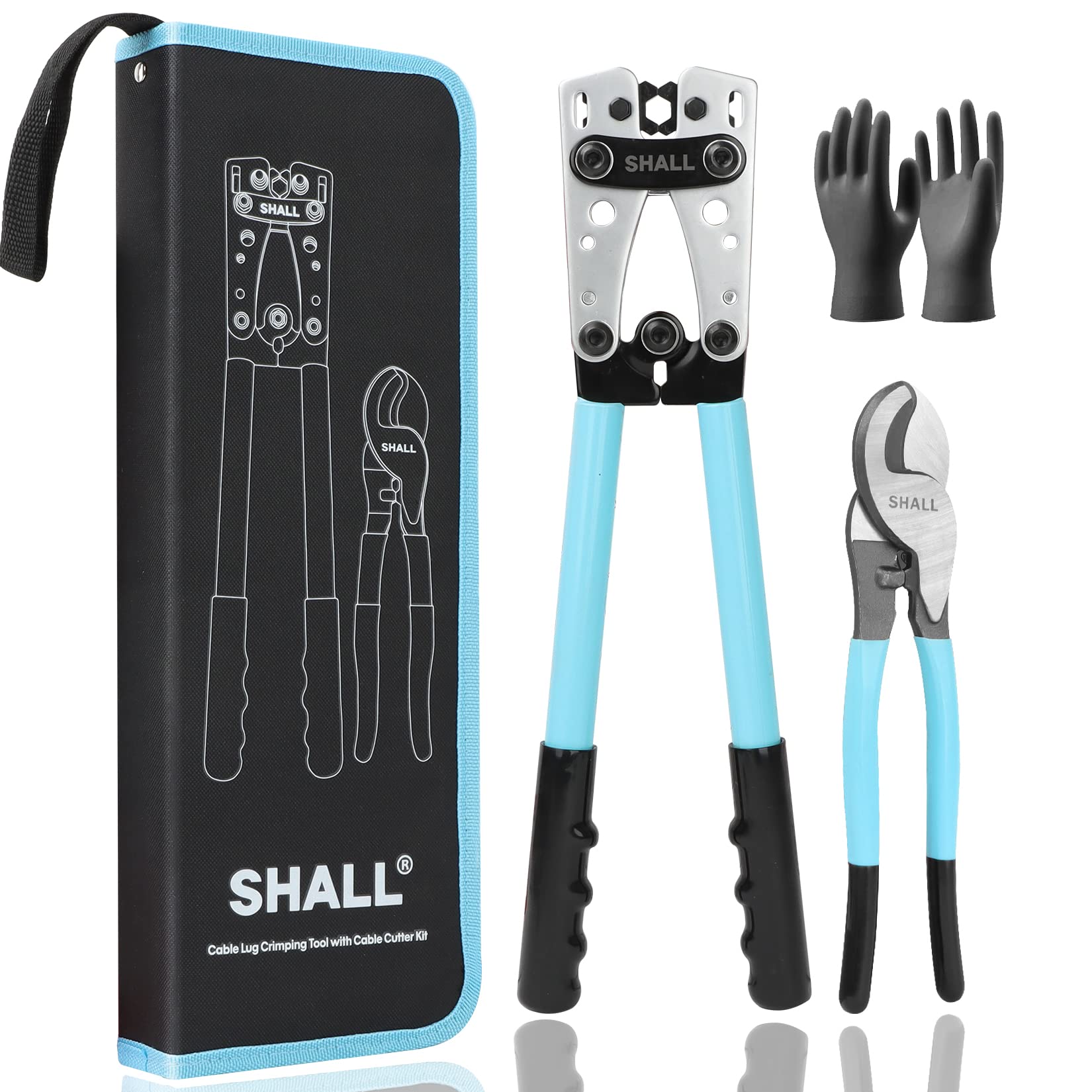 Buy SHALL Battery Cable Wire Lug Crimping Tool Kit for US Copper Lugs