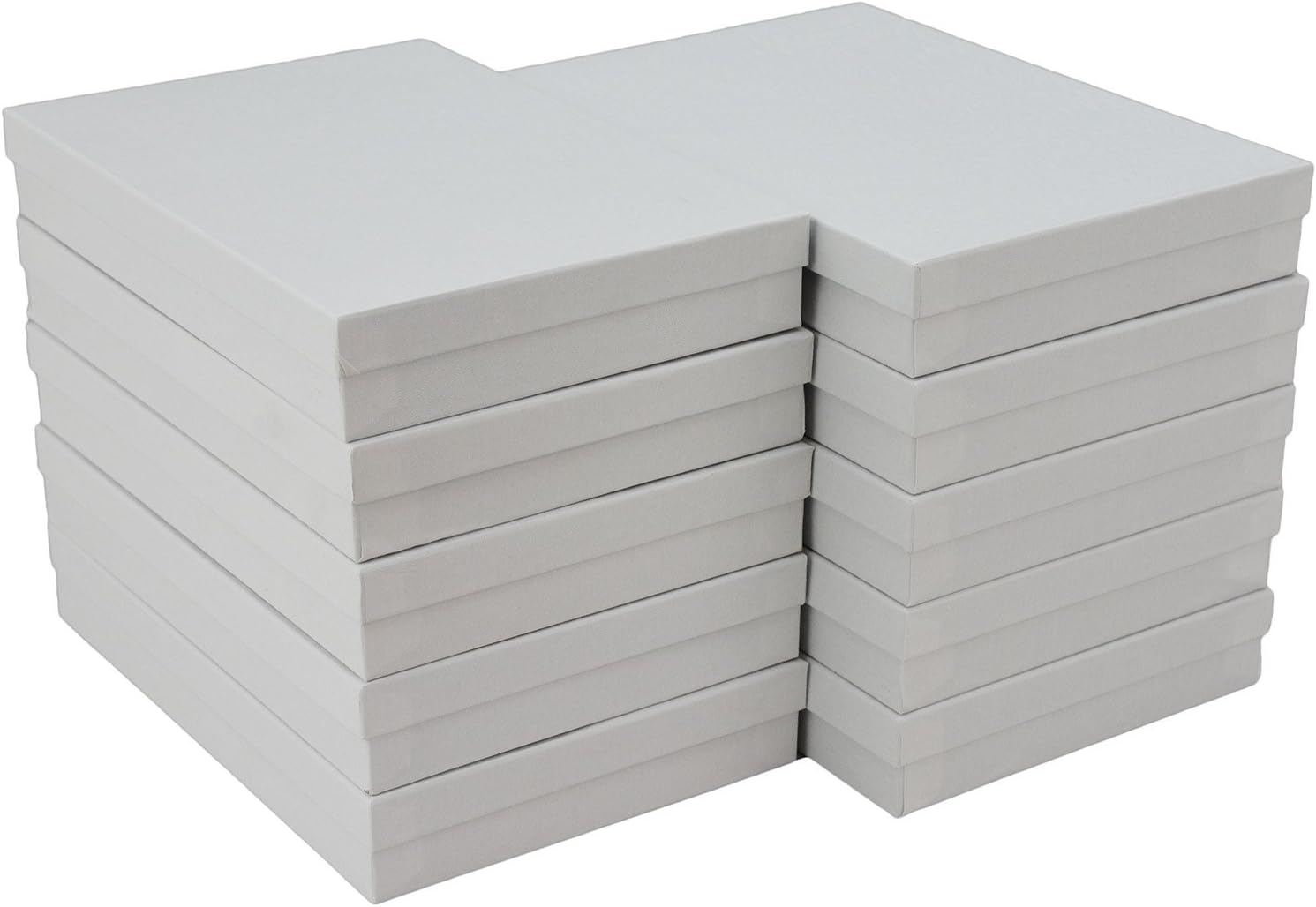 JPB White Swirl Cotton Filled Jewelry Boxes #85 (Pack of 10) 8" x 5.5" x 1.25" …