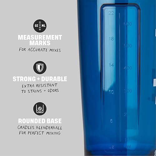 Miniatura 4 de BlenderBottle Shaker Bottle Pro Series perfecta para batidos de proteínas y antes del entrenamiento, 28 onzas, blancoazul (Los Angeles Dodgers)