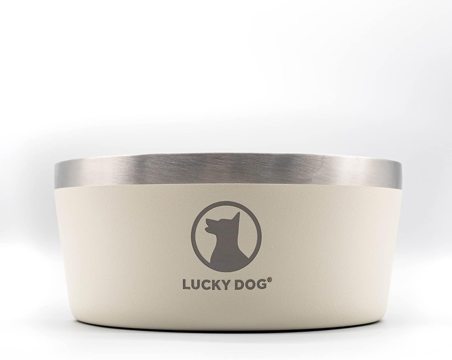 Lucky Dog Indulge Double Wall Stainless Steel Dog Bowl - Color Black (100 oz)