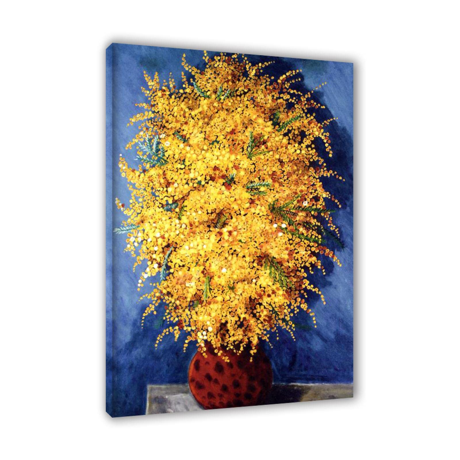 Moise Kisling wydruki - słynne obrazy drukowane na płótnie - 'Mimosas (4) plakat graficzny, reprodukcje na płótnie, sztuka ścienna, obrazy kwiatowe do salonu, 30 x 45 cm, oprawione