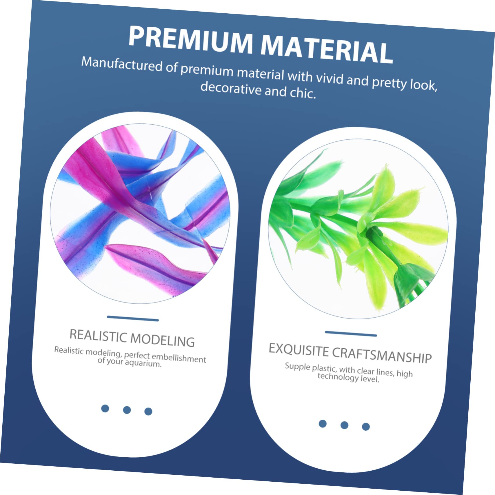 Toddmomy 5ensembles Plantes Aquatiques Artificielles pour Aquarium Décorations De Paysage pour Poissons Et Aquariums Simulation Naturelle Accessoires De Décoration De Réservoir