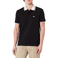Armani Exchange 3D Embroidered Back Collar Logo Polo, Nero