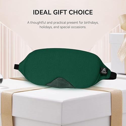 Miniatura 8 de Mavogel Cotton Sleep Eye Mask - Breathable Light Blocking Sleep Mask, Soft Comfortable Night Eye Mask for Men Women, Eye Cover for Verde,Negro,Azul