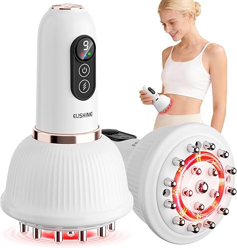 Masajeador de drenaje linfático, herramienta de masaje anticelulitis, máquina para esculpir el cuerpo con terapia de luz roja, calefacción,