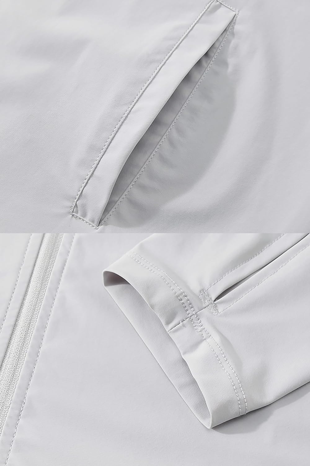 Unisex UPF 50+ Sun Jacket Lightweight Cool UV Protection Long Sleeve Hoodie Thumbhole Jacket Running Hiking Workout