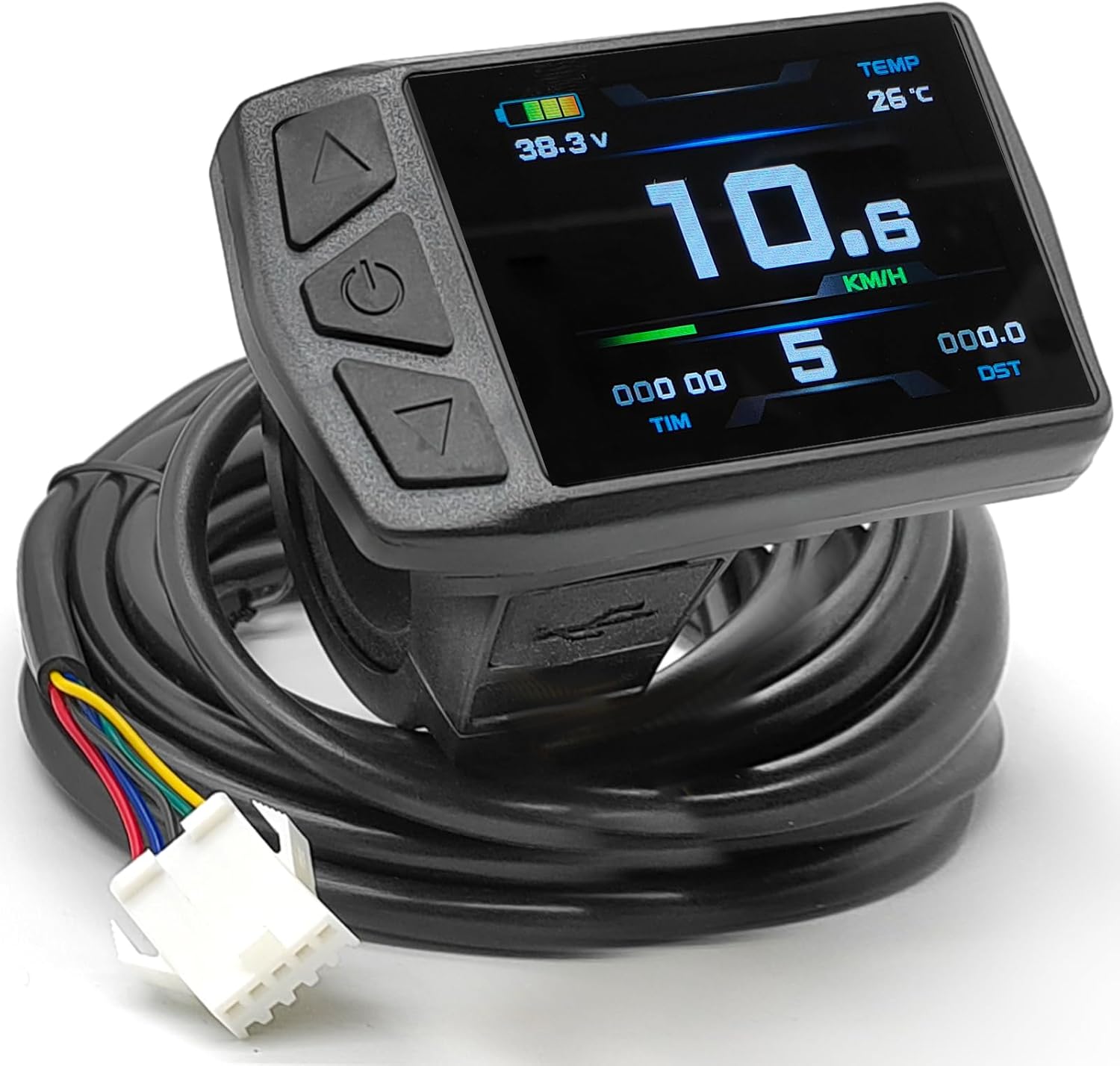 Ebike Color Screen Display Meter KT-TF01U （with USB） 24V 36V 48V 52V Electric Bike Conversion Kit LCD Display for KT Controller Kit