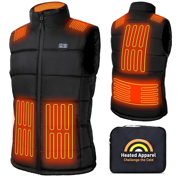 Heated Vest for Men Women with 16000mAh 7.4V Battery Pack Included, Size Adjustable Heated Vests for Winter