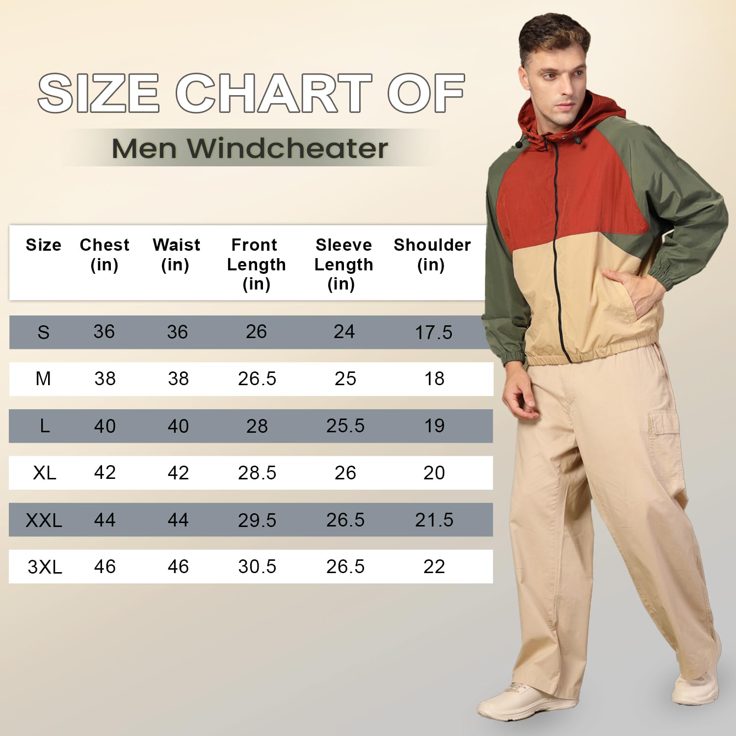CHKOKKO Mens Stylish Oversized Windcheater Jacket with Zip Closure Lightweight Sportswear for Running Travel Hiking Outdoor and Rainy Season Wear MaroonBlack M 3