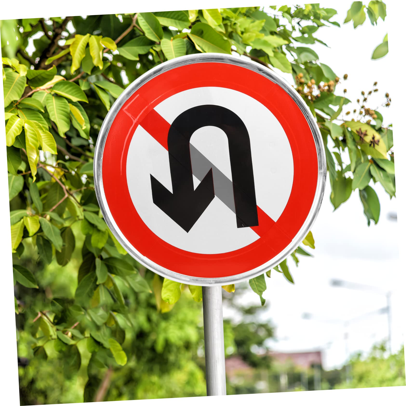 Panneau D'interdiction Demi-tour pour L'allée en Métal | Signalisation de Route Privée, Lisible au Premier Coup D’œil, Résistant aux Intempéries, Format Décoratif