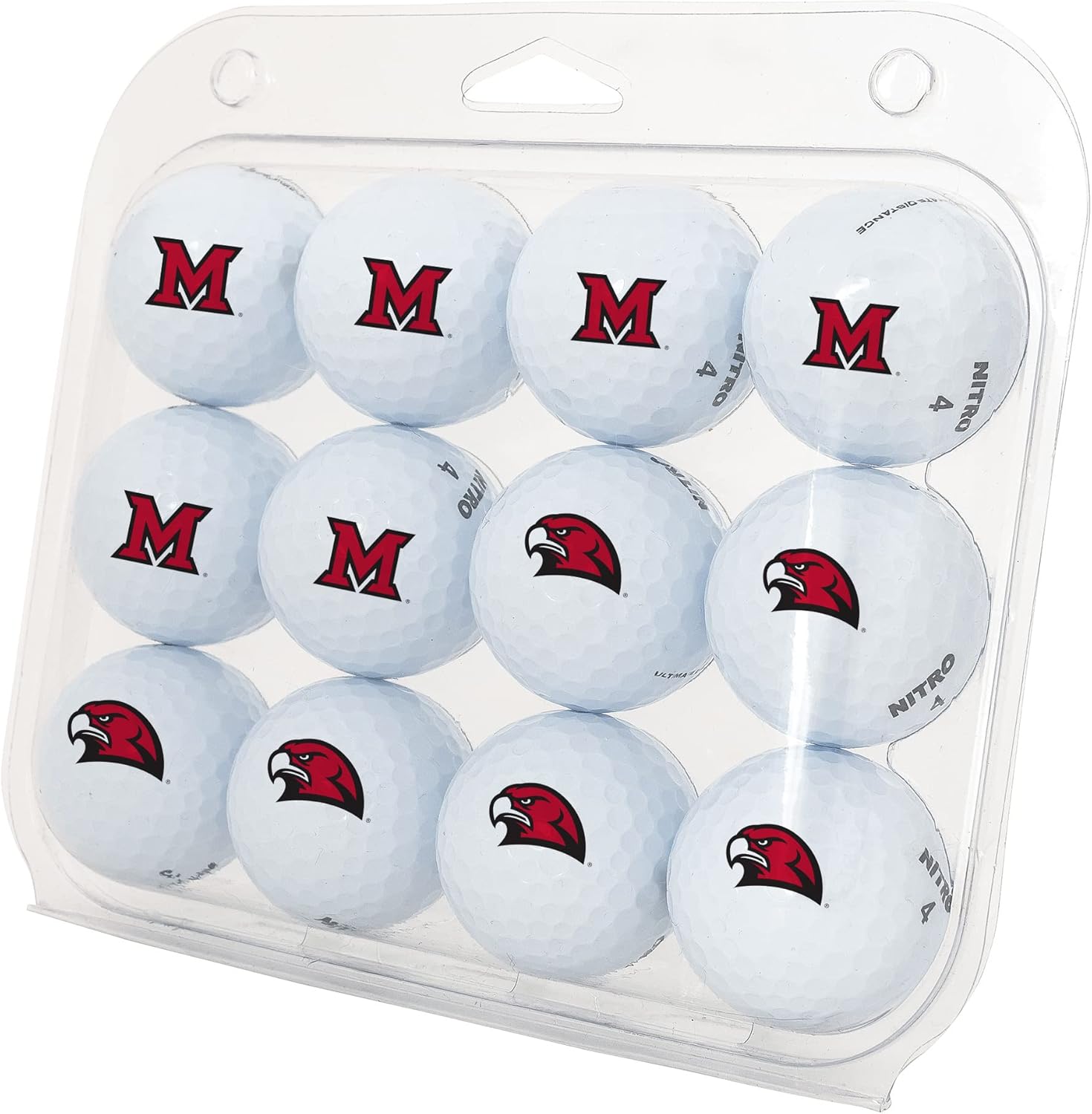 Desert Cactus Miami University Ohio Golf Balls 12 Pack – MU Redhawks Full Color Dozen – Officially Licensed Sport Team Accessory