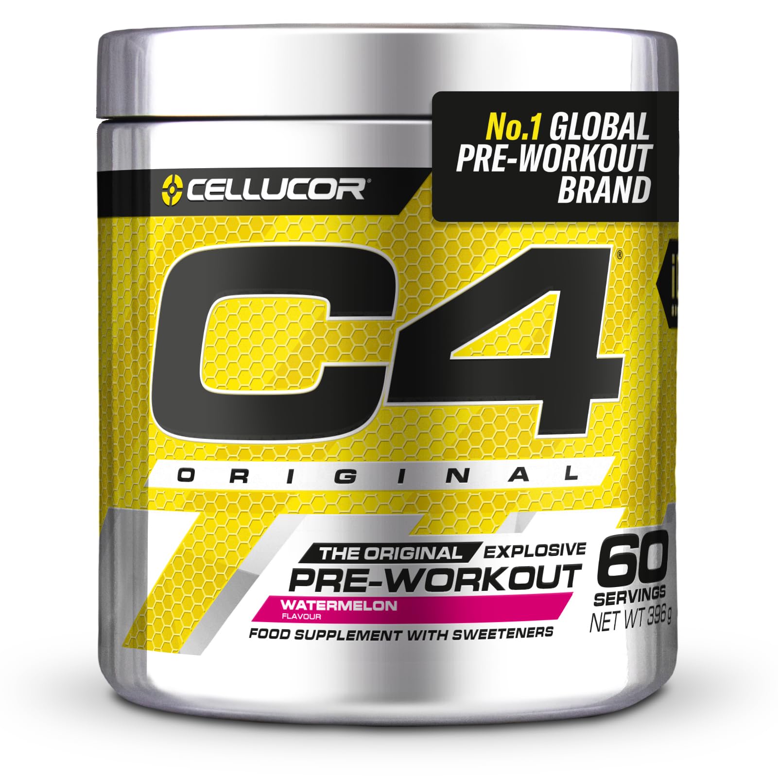 C4 Original Beta Alanine Sports Nutrition Bulk Pre Workout Powder for Men & Women | Best Pre-Workout Energy Drink Supplements | Creatine Monohydrate | Watermelon | 60 Servings