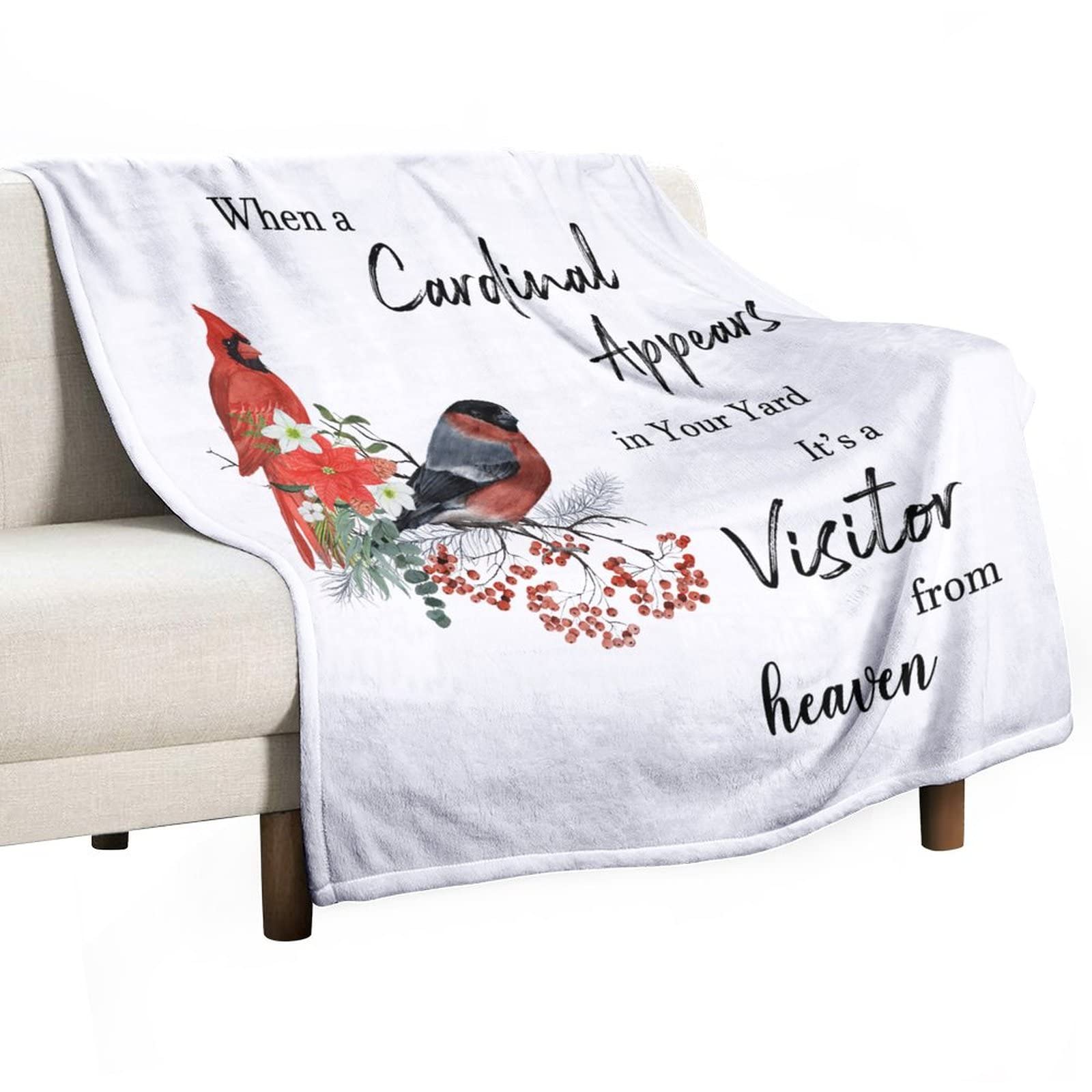Couverture cardinal pour lit et soirées cocooning en flanelle douce
